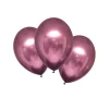 28 CM METALLIKROMIPINKKI SATIN LUXE ILMAPALLO 6 KPL/PSS