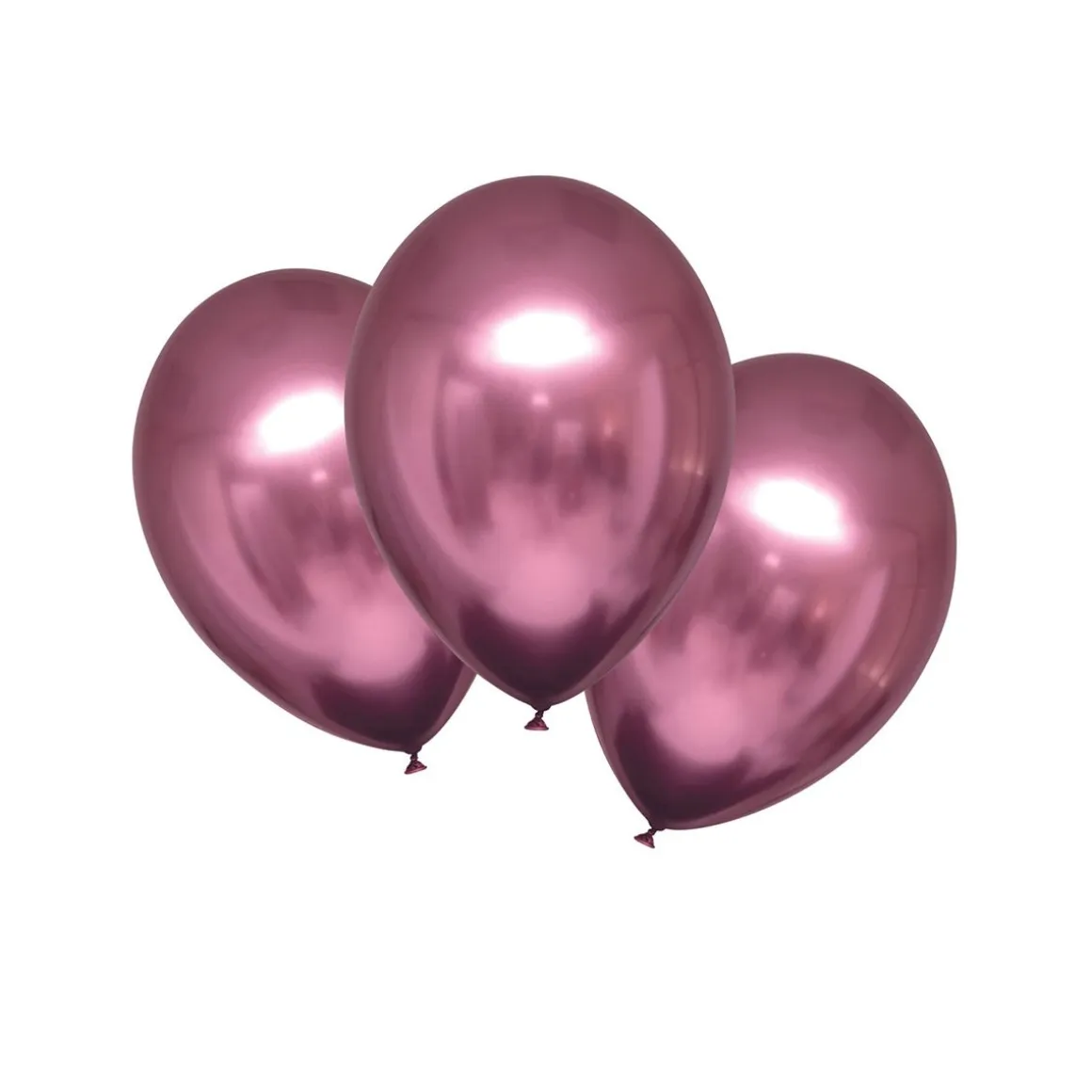 28 CM METALLIKROMIPINKKI SATIN LUXE ILMAPALLO 6 KPL/PSS