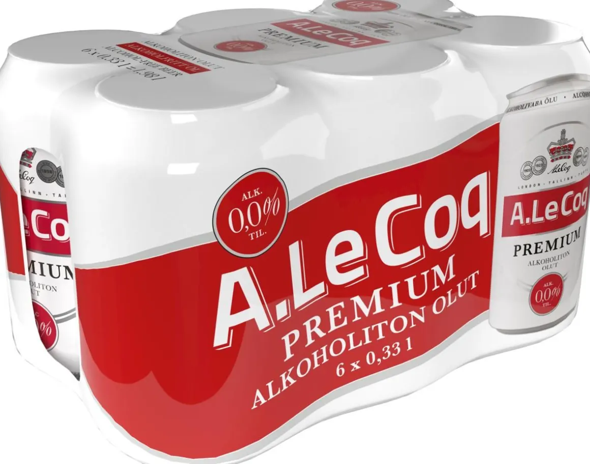 A. LE COQ ALKOHOLITON OLUT 0,0% 0,33 TLK 6-PACK 1,98 L