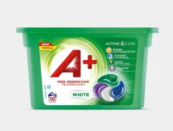 A+ ACTIVE4 WHITE PYYKINPESUKAPSELIT 10 KPL