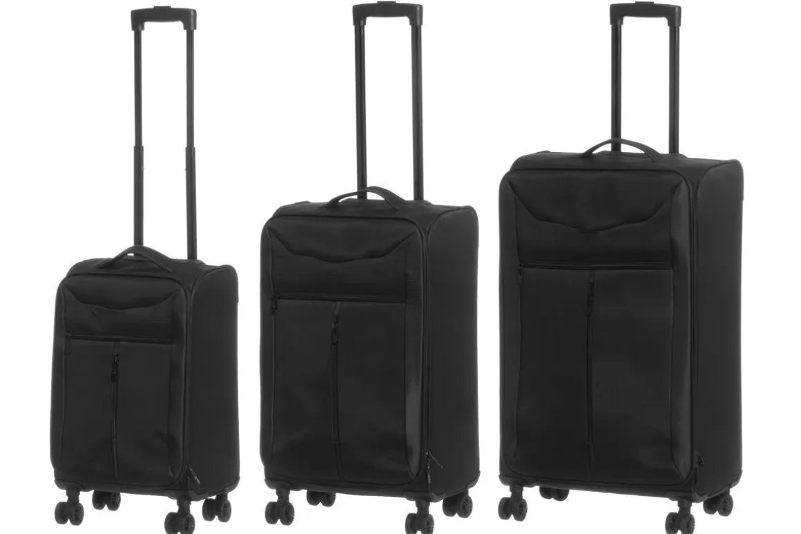 ACCES MATKALAUKKU LIGHT WEIGHT SOFT MUSTA 40x25x68CM