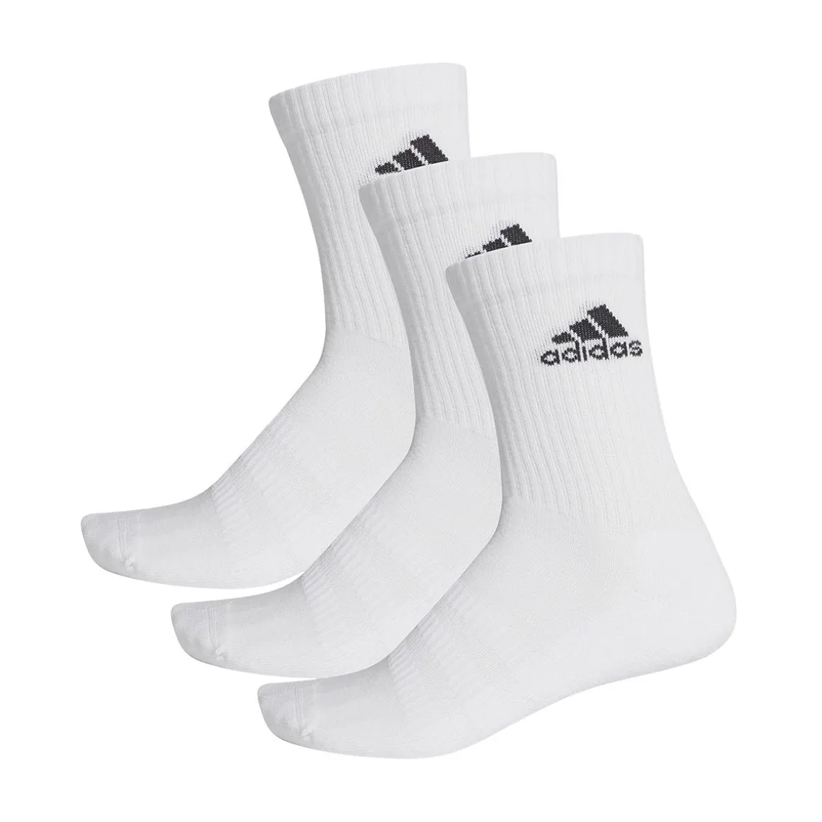 ADIDAS SUKAT 3-PACK S 3-STRIPES CREW VALKOINEN
