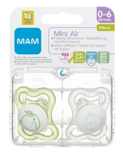 AINU MAM MINI AIR 2KPL SILIKONI 0-6KK