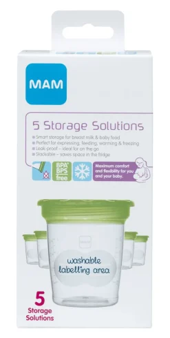 AINU MAM STORAGE SOLUTION SÄILYTYSRATKAISU 120ML 5 KPL