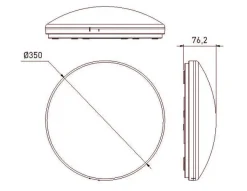 AIRAM FENIX DUO PLAFONDI 350 IP44 12W 830/840 RA PCO VALKOINEN