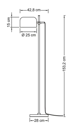 AIRAM LATTIAVALAISIN URBAN FLOOR E27 VALKOINEN
