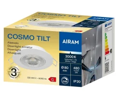AIRAM LED ALASVALO COSMO, VALKOINEN, 5,8W 480LM 3000K 25 000H