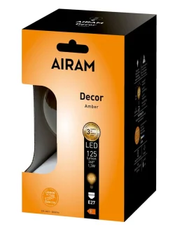 AIRAM LED AMBER GLOBE ANTIIKKI LAMPPU 1,3W POP-125 2200K E27, 125LM, 15,000H