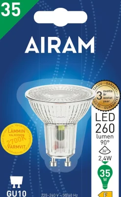 AIRAM LED KOHDELAMPPU PAR 16 2,4W GU10 36 270LM 450CD 12 000H