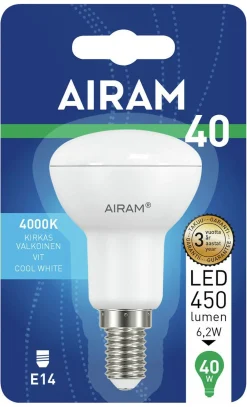 AIRAM LED KOHDELAMPPU R50 4W E14 450LM/130CD, 4000K