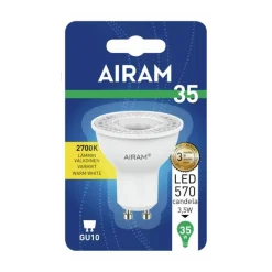 AIRAM LED KOHDELAMPPU 2,4W GU10 PAR16 36 265LM/570CD, 2700K
