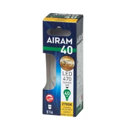 AIRAM LED KYNTTILÄLAMPPU KIRKAS 4,5W E14 470LM, HIMMENETTÄVÄ, 15 000H
