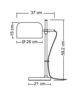 AIRAM PÖYTÄVALAISIN URBAN DESK L E27 MUSTA