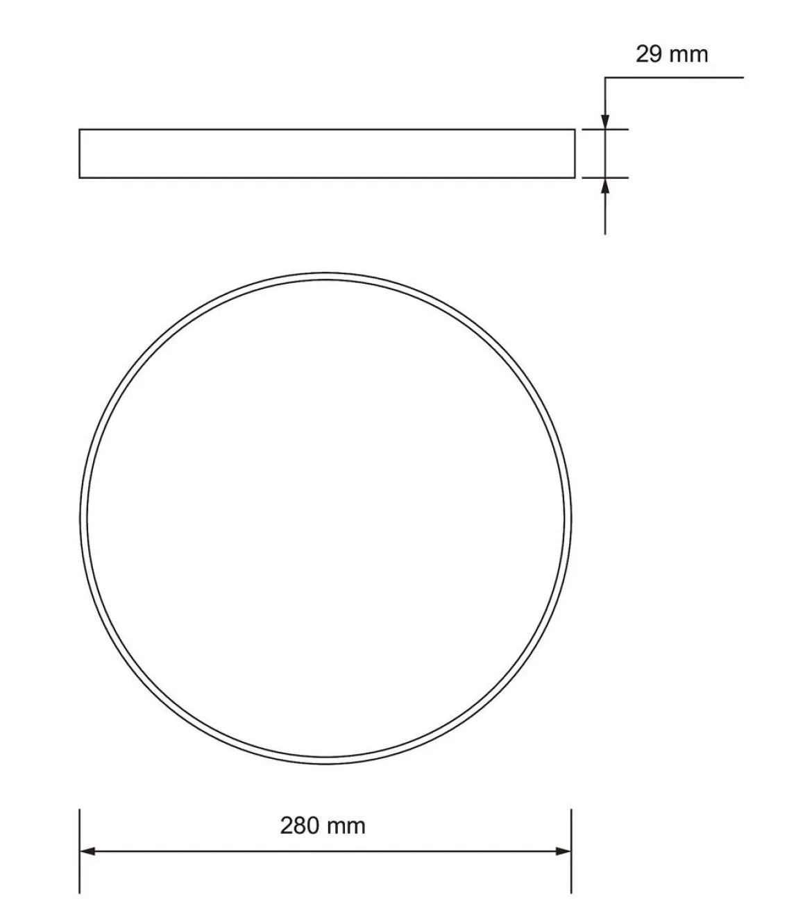 AIRAM AIAS KATTOPLAFONDI 280 22W 2500LM IP20 CCT
