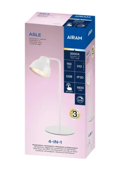 AIRAM ASLE VALAISIN 4-IN-1 LADATTAVA 150 LM USB-C VALKOINEN
