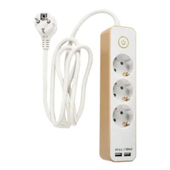 AIRAM BENE 3-OS JATKOJOHTO +KYTKIN +2 USB 1,5M