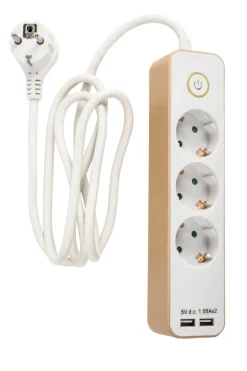 AIRAM BENE 3-OS JATKOJOHTO +KYTKIN +2 USB 1,5M
