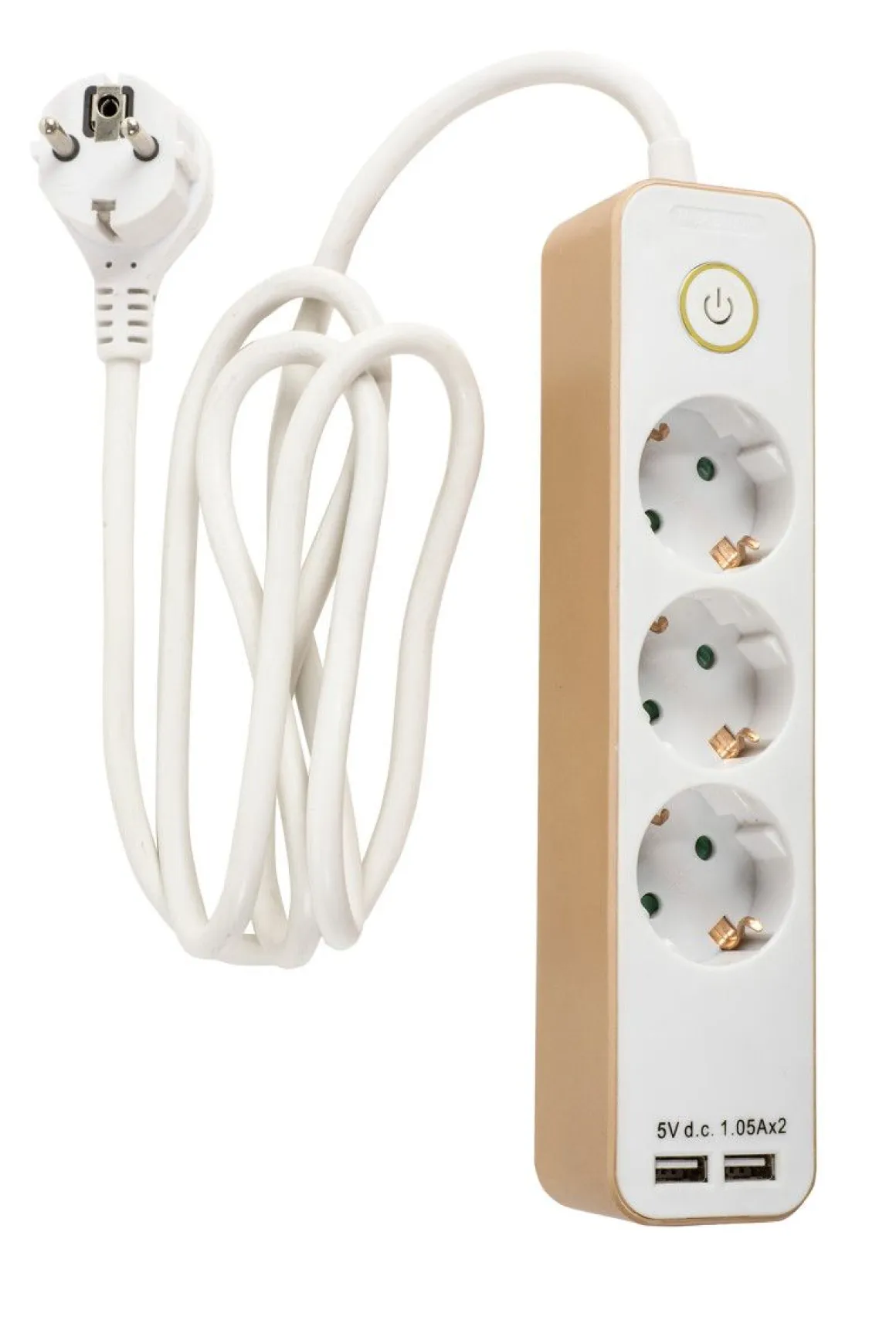 AIRAM BENE 3-OS JATKOJOHTO +KYTKIN +2 USB 1,5M