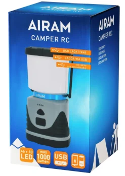 AIRAM CAMPER LYHTY LED, USB-LADATTAVA, MAKS 1000LM, 4000MAH