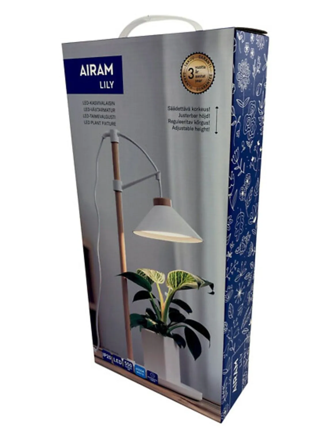 AIRAM KASVIVALAISIN LILY 9W/840 550LM