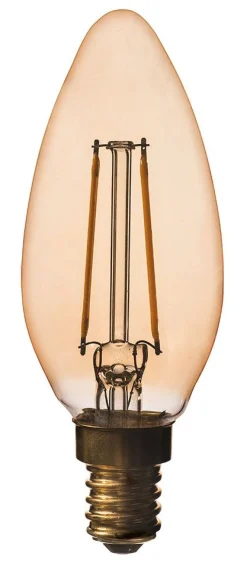 AIRAM LED AMBER ANTIIKKI KYNTTILÄLAMPPU 2,5W 2200K E14, 225LM 15 000H
