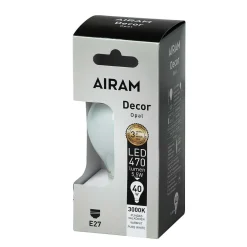 AIRAM LED DECOR VAKIOLAPPU OPAALI 4,5W E27 470LM