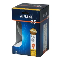 AIRAM LED GLOBE VAKIOLAMPPU KIRKAS 2,5W E27 POP-125 250LM, 15 000H