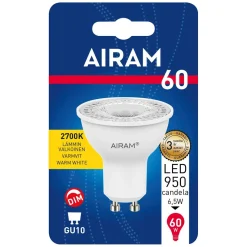 AIRAM LED KOHDELAMPPU PAR16 4W GU10, 480LM 950CD HIMMEN., 15 000H