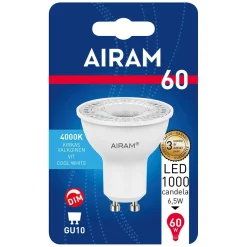 AIRAM LED KOHDELAMPPU PAR16 4W GU10, 500LM/ 1000CD, HIMMENNETTÄVÄ