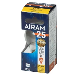 AIRAM LED KORISTELAMPPU KIRKAS 2,5W E27 FILAM. 250LM, 15 000H