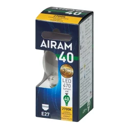 AIRAM LED KORISTELAMPPU KIRKAS 4,5W E27 FILAM. 470LM, 15 000H