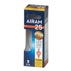 AIRAM LED KYNTTILÄLAMPPU KIRKAS 2,5W E14 FILAM. 250LM, 15 000H