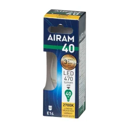 AIRAM LED KYNTTILÄLAMPPU KIRKAS 4,5W E14 FILAM. 470LM, 15 000H
