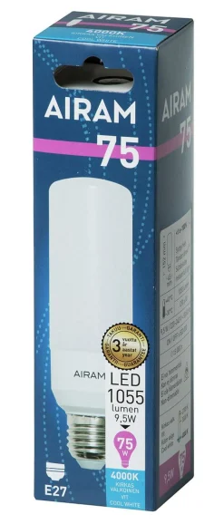 AIRAM LED LAMPPU 9,5W E27 TUBULAR 4000K 1055 LM, 15 000H