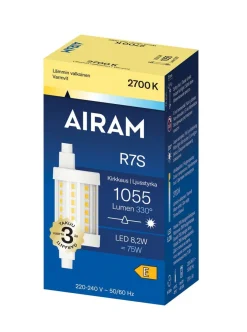 AIRAM LED LINEAARILAMPPU 8,2W R7S 2700K 1055LM 78MM