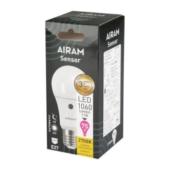 AIRAM LED SENSOR VAKIOLAMPPU 10,7W E27 1060 LM 25 000H