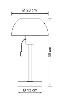 AIRAM PÖYTÄVALAISIN URBAN DESK S E27 MUSTA