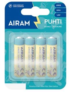 AIRAM VIHREÄ VOIMAPARISTO AAA 4-PACK