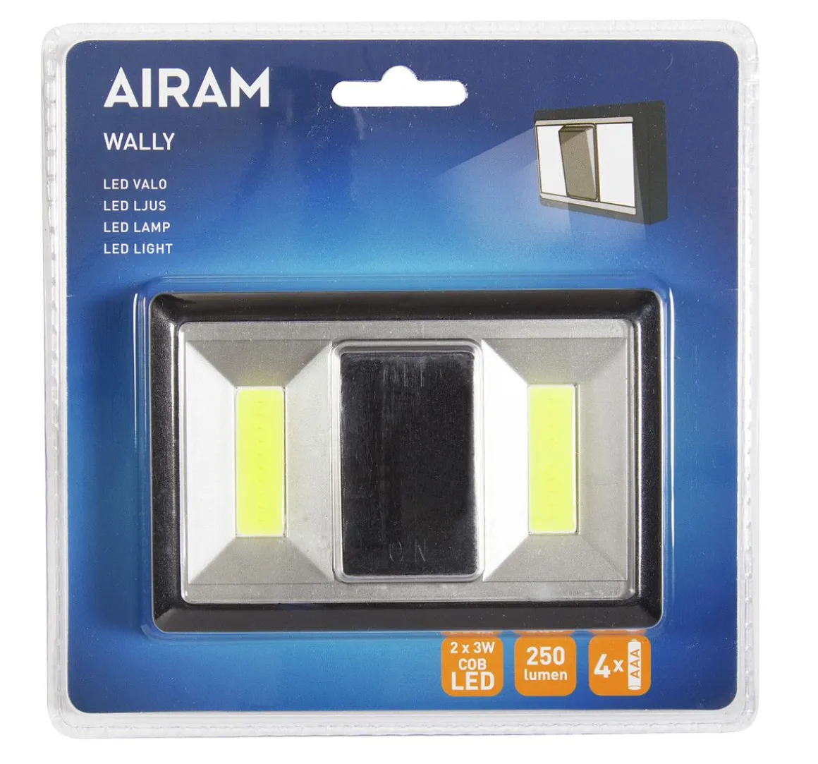 AIRAM WALLY SEINÄVALO 2X3W COB LED 250LM