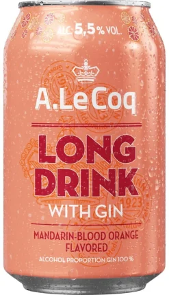 A. LE COQ GIN LONG DRINK MANDARIN-BLOOD ORANGE 5,5% TLK 330