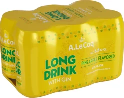 A. LE COQ GIN LONG DRINK PINEAPPLE 5,5% 0,33 TLK 6-PACK 1,98 L