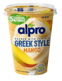 ALPRO GREEK STYLE SOIJAVALMISTE MANGO 400 G