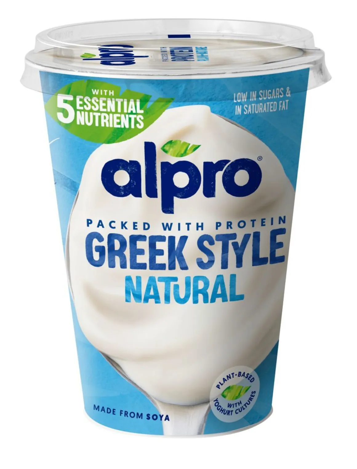 ALPRO GREEK STYLE SOIJAVALMISTE MAUSTAMATON 400 G