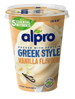 ALPRO GREEK STYLE SOIJAVALMISTE VANILJA 400 G