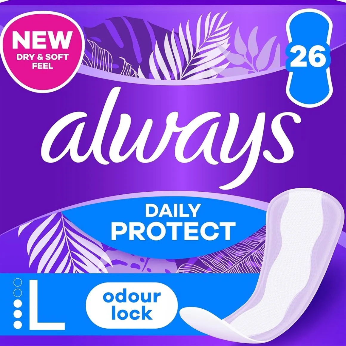 ALWAYS DAILIES LARGE EXTRA PROTECT PIKKUHOUSUNSUOJAT 26 KPL 26 KPL