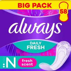 ALWAYS FRESHNESS NORMAL PHS SÄÄSTÖPAKKAUS 58 KPL