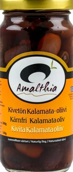 AMALTHIA OLIIVI KALAMATA KIVETÖN 140 G