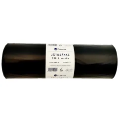 A.PREMIUM VAHVA JÄTESÄKKI 250 L MUSTA, 1150X1400 MM 10 KPL
