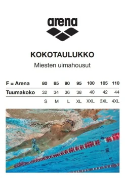 ARENA M UIMAHOUSUT SOLID BOXER 70 MUSTA TEAMLINE