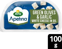ARLA APETINA SNACK VIHREÄT OLIIVIT-VALKOSIPULII 100 G